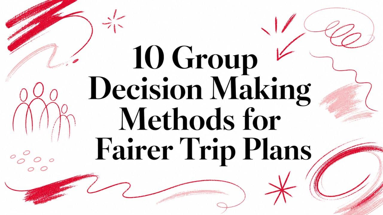 10 Group Decision Making Methods for Fairer Trip Plans